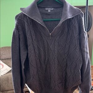 White Birch Women's Charcoal Zip-Up Sweater